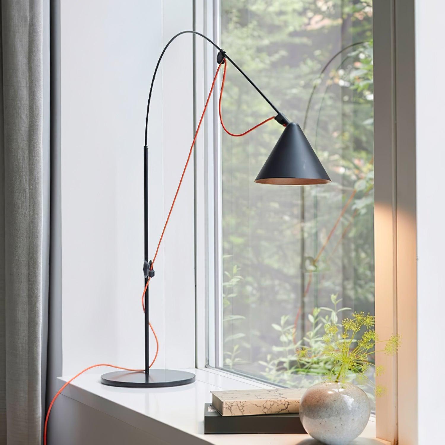 Modern Black Table Lamp with USB Port - Adjustable Brightness for Bedroom, Office & Living Room - Stylish Nightstand Lighting for Reading & Decor