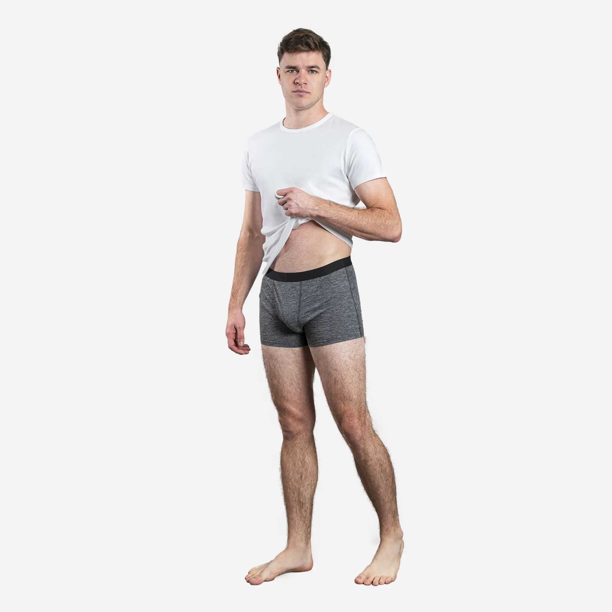 Ultra-Soft Men's Alpaca Wool Boxer Briefs - 160 GSM Lightweight Underwear for All-Day Comfort | Perfect for Travel, Hiking & Cold Weather Activities