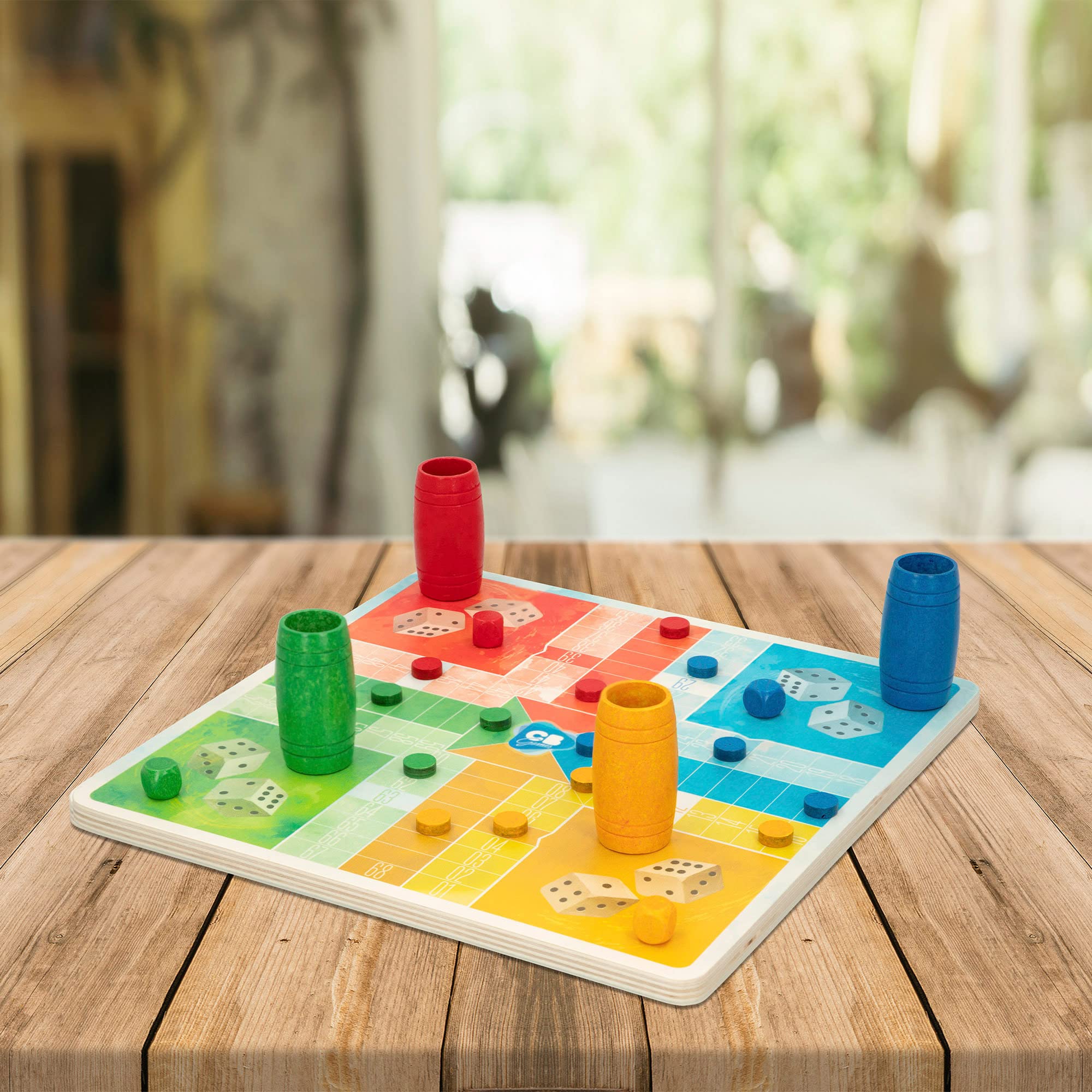 Wooden Parcheesi and Goose Board Game Set by ColorBaby - Classic Family Board Games for Kids & Adults - Perfect for Game Nights, Parties, and Indoor Family Fun
