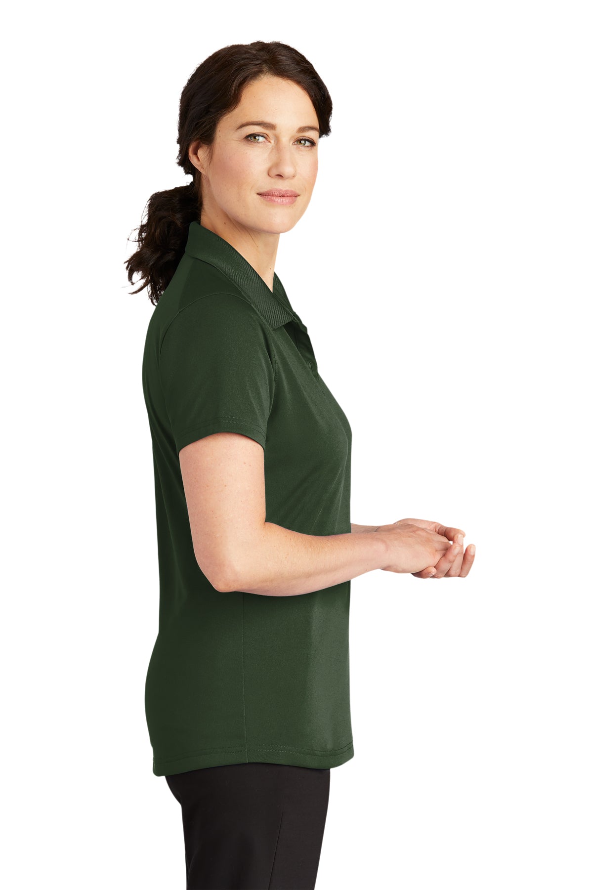 CornerStone Women's Lightweight Polo Shirt - Dark Green | Breathable & Comfortable for Work, Golf & Casual Wear