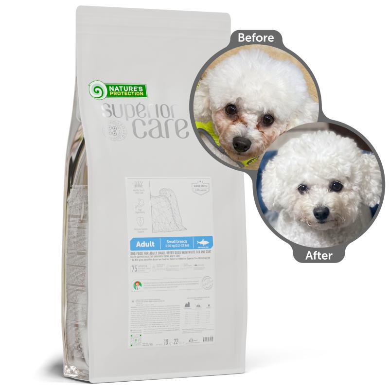 Premium Herring Dog Food for Small Breed Adults - Light Coat Formula for Healthy Skin & Shiny Fur - Perfect for Indoor & Outdoor Active Dogs