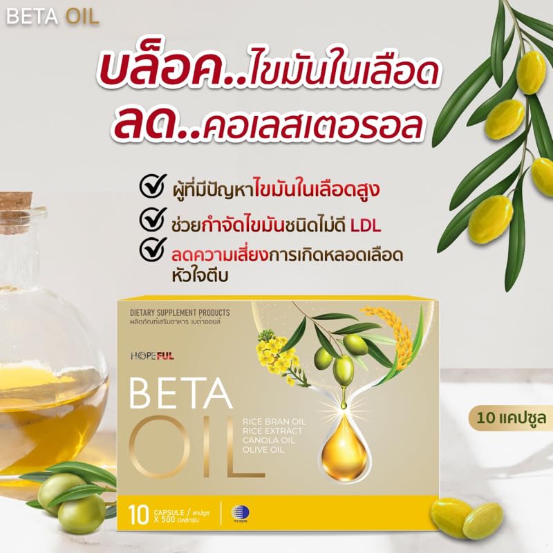 Premium Rice Bran Oil, Canola Oil & Olive Oil Softgel Capsules - 10 Count - Supports Heart Health & Cholesterol Management - Perfect for Daily Supplement Routine & Healthy Lifestyle