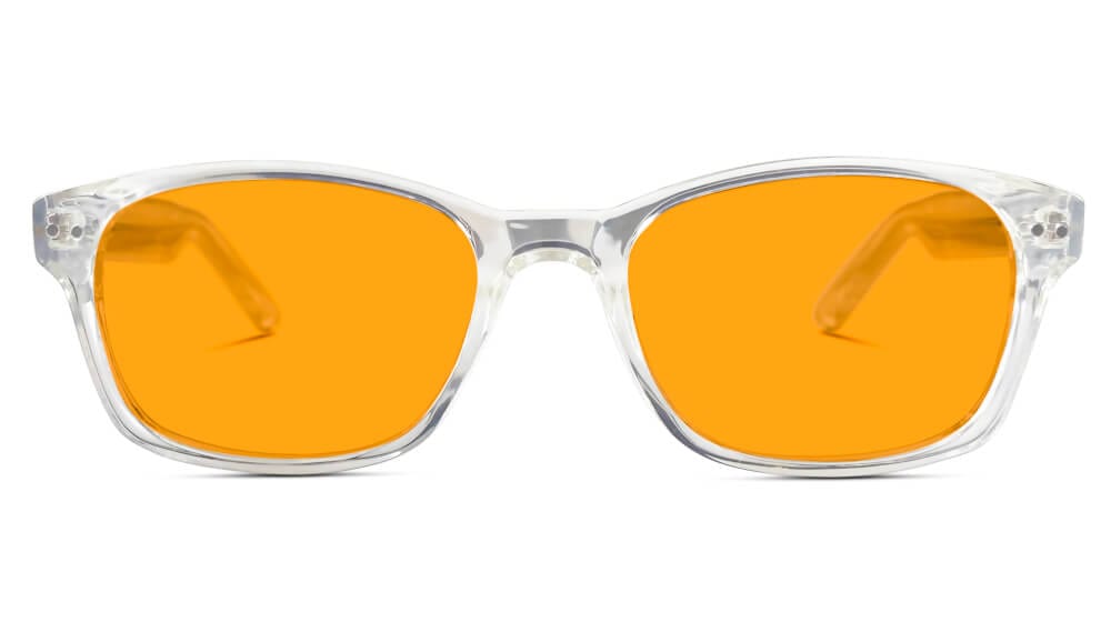 SunDown Lucent Blue Light Blocking Glasses - Crystal Clear Lens for Eye Strain Relief - Prescription Ready for Computer & Screen Use