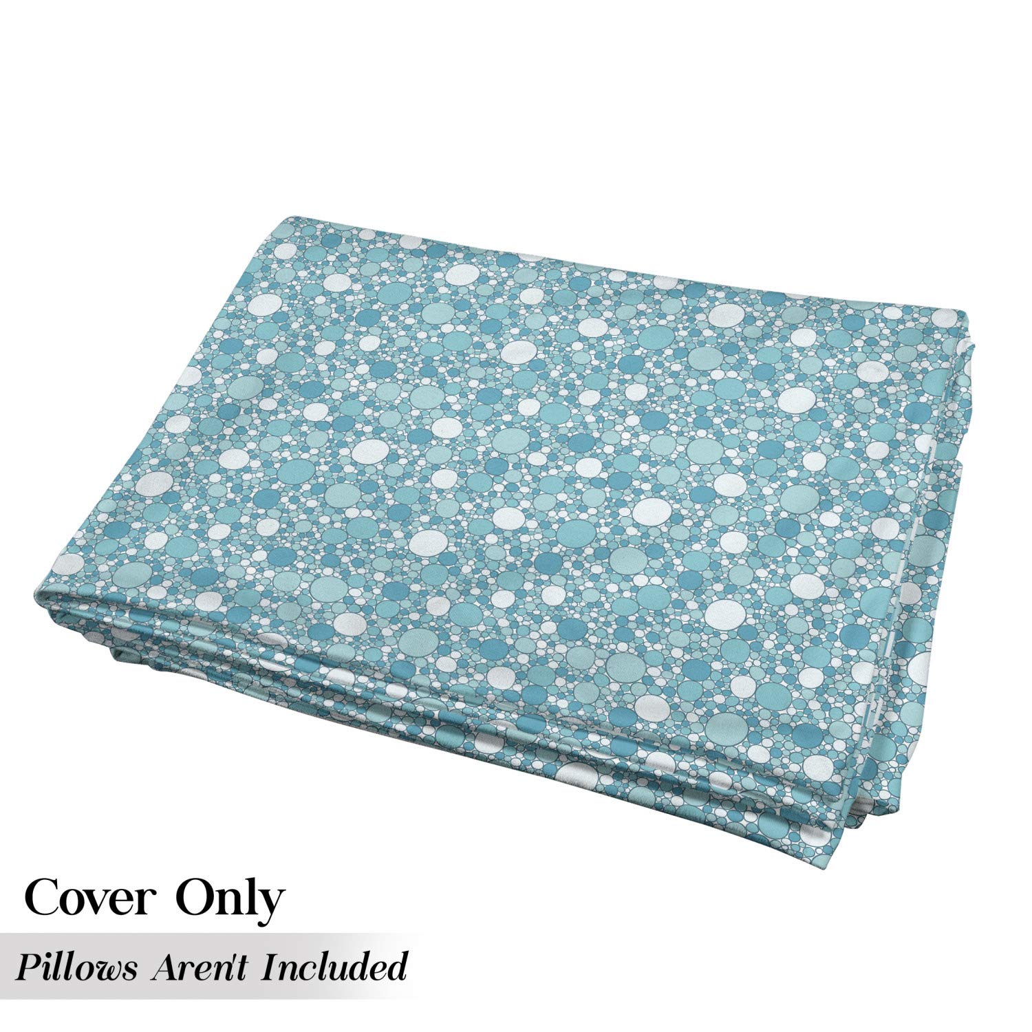 Ambesonne Abstract Floor Pillow Cover - Modern Aqua Bubble Design, 88