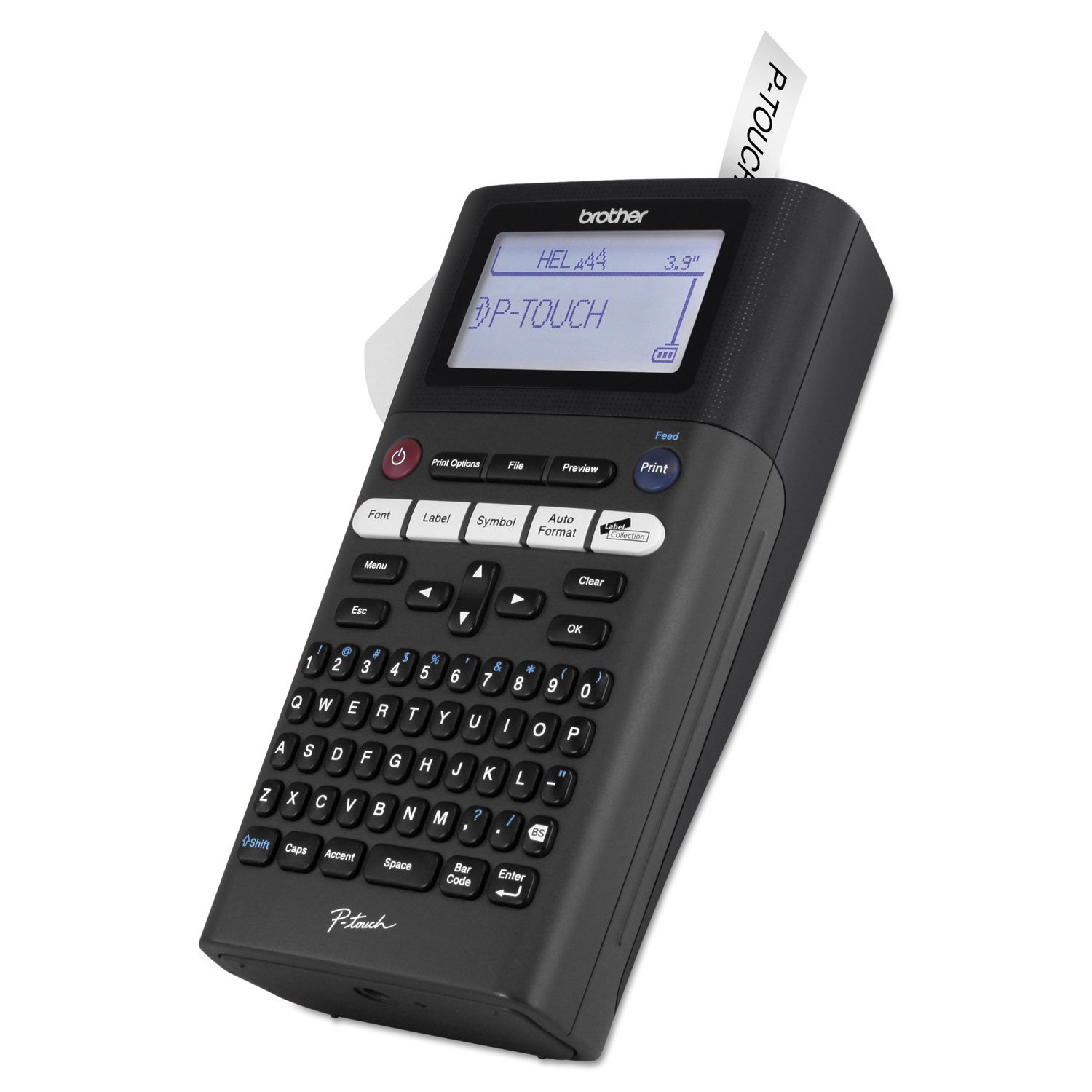 Brother P-touch PTH300 Portable Label Maker with One-Touch Formatting - Vivid Bright Display & Fast Printing Speeds - Ideal for Office, Home Organization & Craft Labeling (Black)