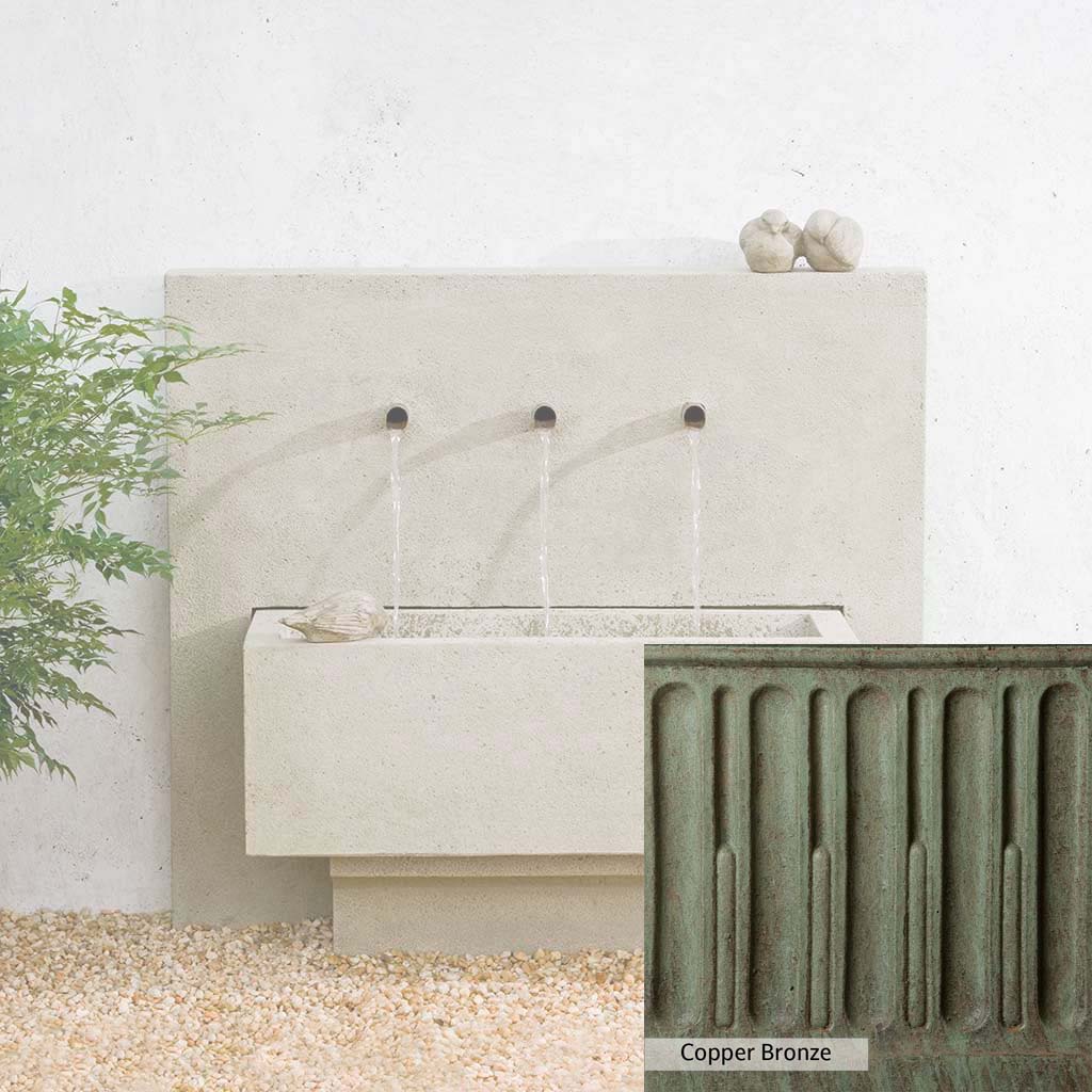 Campania International X3 Outdoor Wall Fountain - Elegant Garden Water Feature for Patio, Backyard, and Landscape Decor