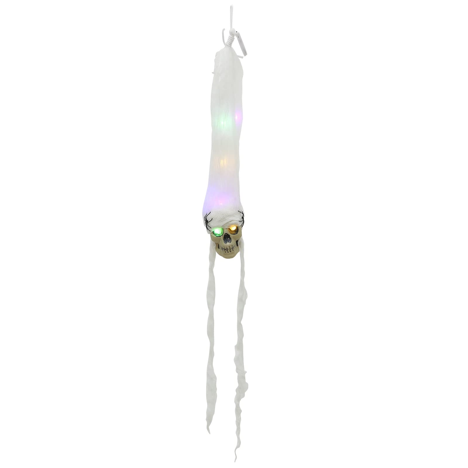 TENDYCOCO Halloween Glowing Ghost Pendant - Spooky Hanging Decor for Halloween Party, Haunted House, and Outdoor Yard Decoration