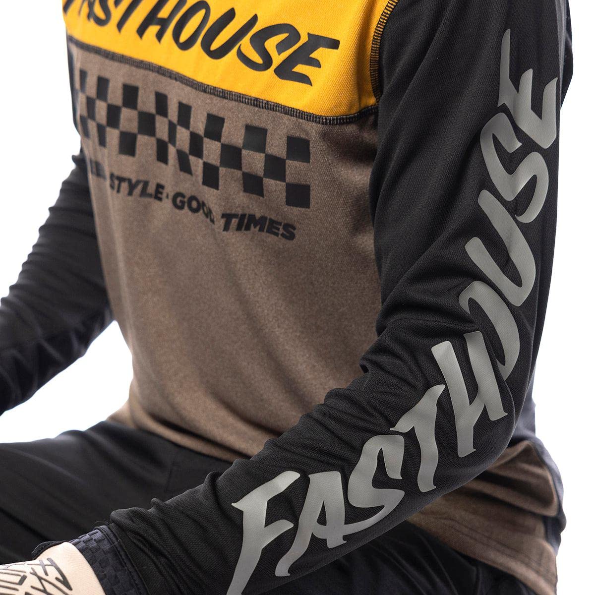 FASTHOUSE Men's Alloy Mesa Long Sleeve Cycling Jersey - Breathable Moisture Wicking Bike Shirt for Road & Mountain Biking - Perfect for Training, Racing & Outdoor Sports