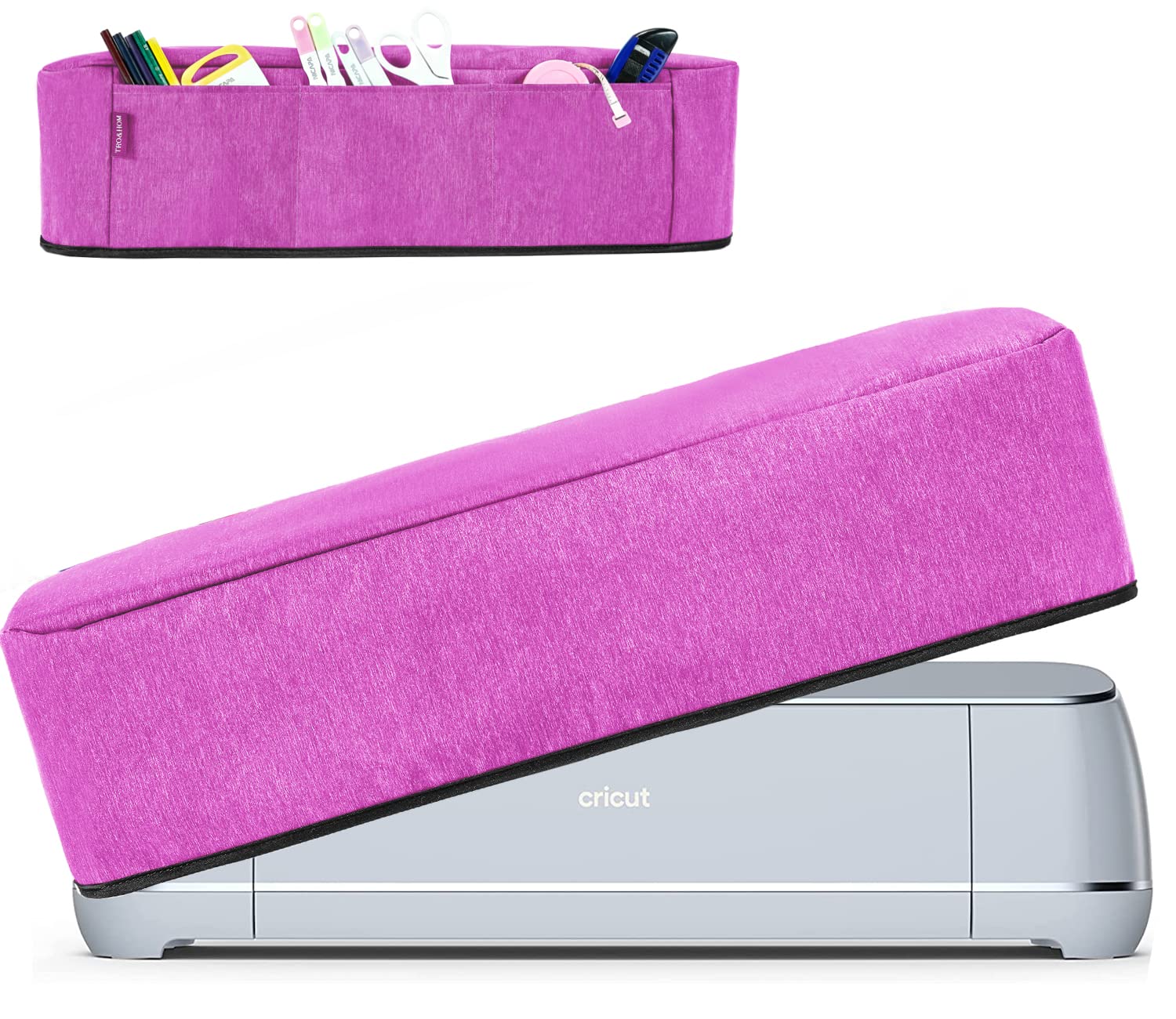Premium Dust Cover for Cricut Maker 3/Maker/Explore Air 2 - Protective Case with Storage Pockets for Tools, Pens & Accessories - Machine Cover for Scrapbooking & Die-Cut Projects - Perfect for Craft Rooms, Home Studios & DIY Workspaces