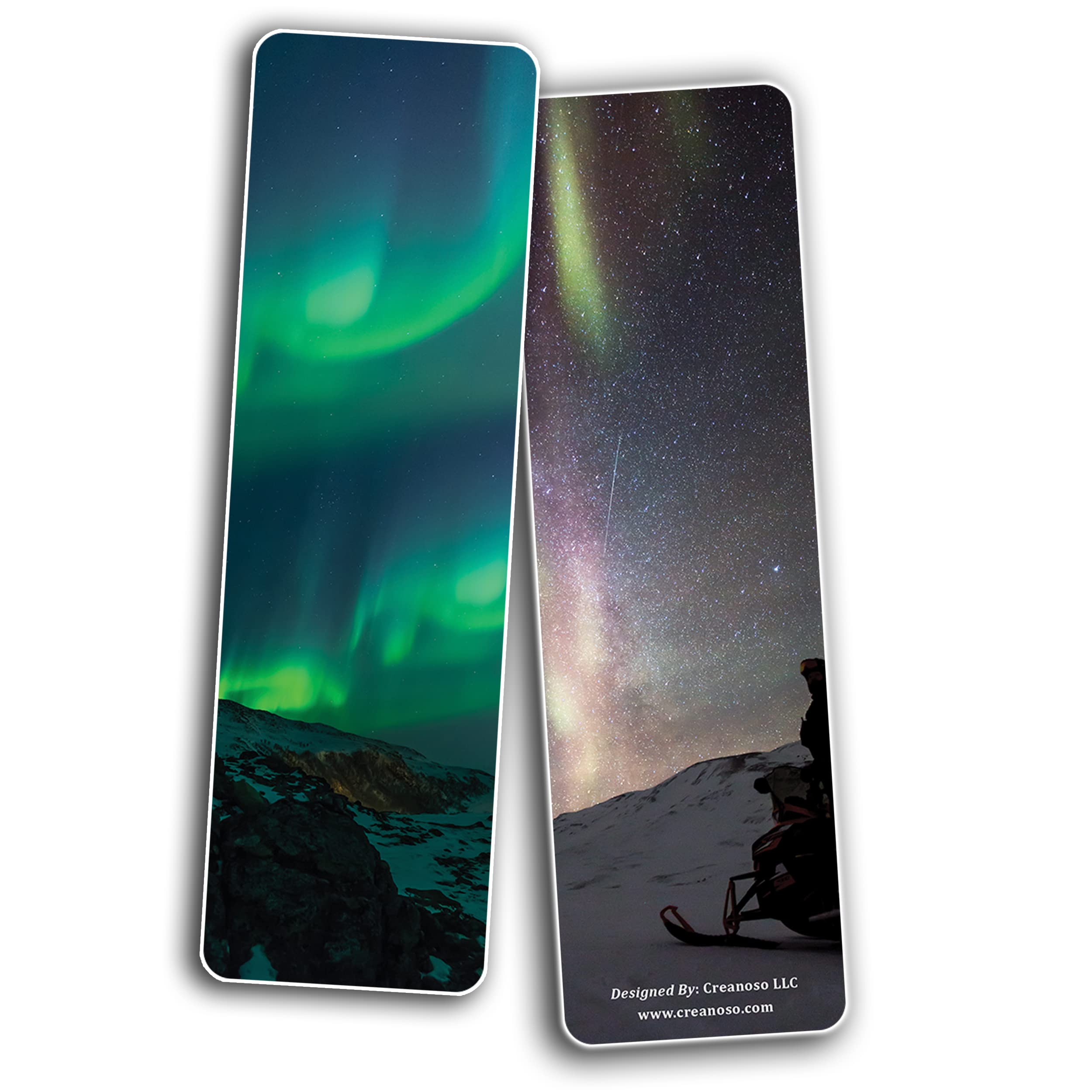 Aurora Night Sky Inspirational Bookmarks (12 Cards) – Motivational Bookmark Set for Kids & Teens – Perfect Reading Gifts & Book Page Markers – Great for School, Reading Clubs & Birthday Presents
