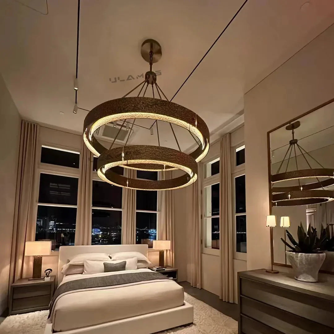 Vicky 48-Inch Round Crystal Chandelier - Elegant Modern Ceiling Light Fixture for Dining Room, Living Room & Bedroom Lighting