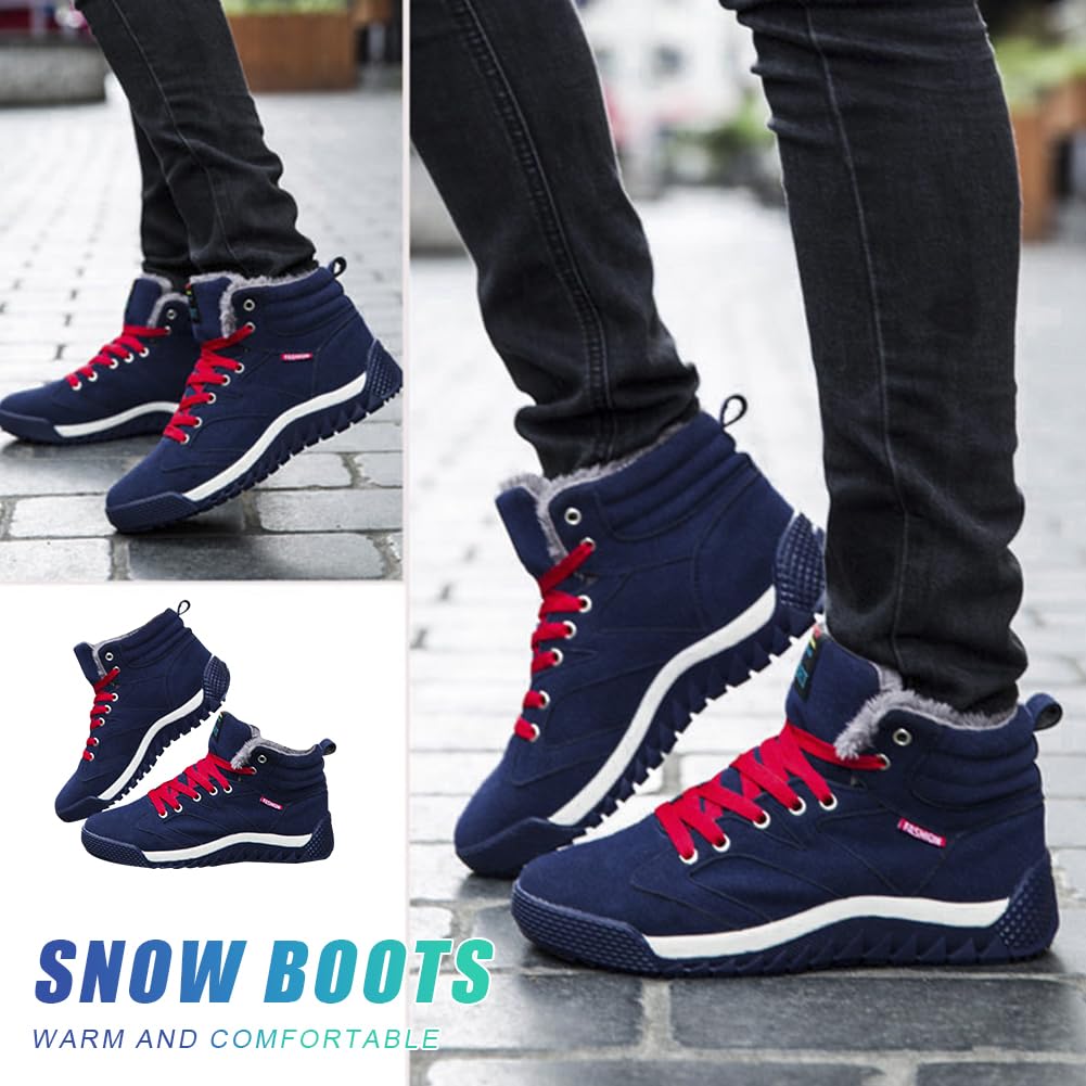 **Men's & Women's Winter Snow Boots - Insulated Waterproof Hiking Shoes with Fur Lining, Anti-Slip Lightweight Outdoor Sneakers for Trekking, Backpacking & Cold Weather Activities**    (场景补充: Perfect for Snowy Trails, Ice Fishing, Winter Camping & Daily Commute)