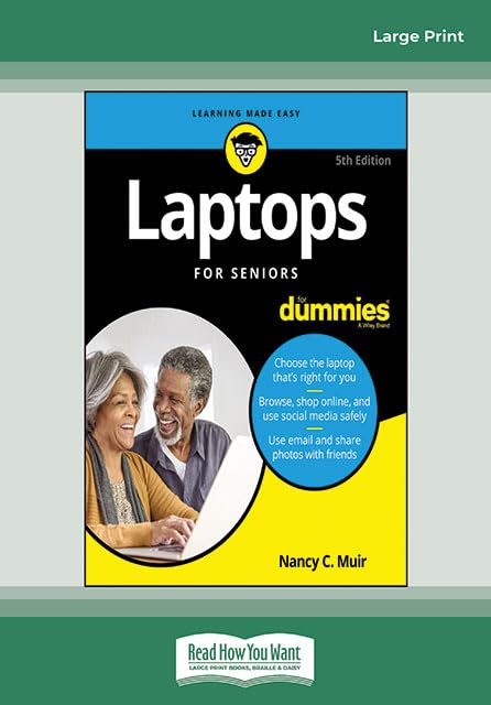 Laptops For Seniors For Dummies, 5th Edition - Large Print 16pt | Easy Computer Guide for Older Adults | Perfect for Learning, Email & Video Calls with Family
