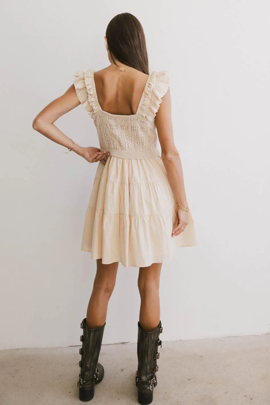 Lindie Knit Bodice Mini Dress - Women's Elegant Party & Cocktail Dress for Evening Events, Date Nights & Special Occasions | Final Sale