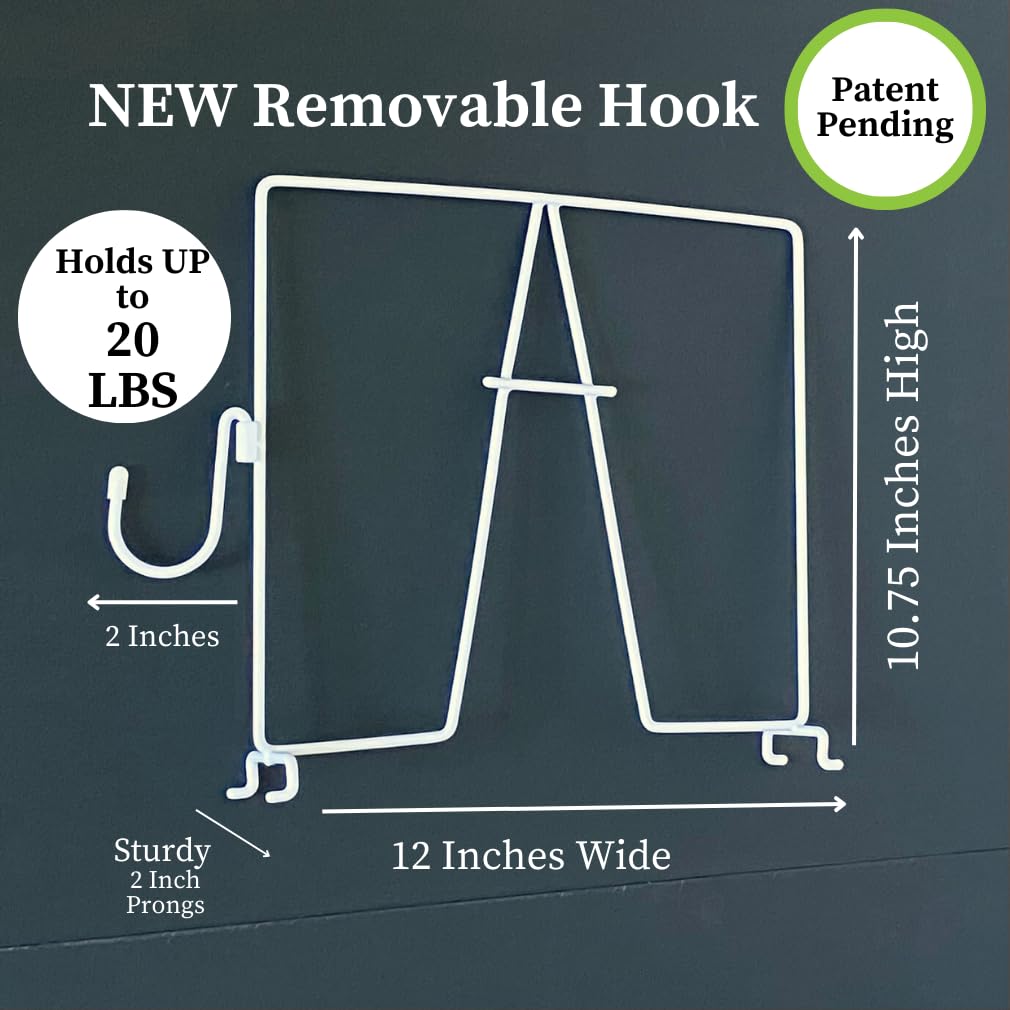 Evelots 4-Pack Wire Shelf Dividers - 12 Inch Tall Closet Organizers with Removable Hooks for Home & Office Storage - No Tools Needed - Sturdy Coated Steel Shelf Separators | Perfect for Pantry, Closet, Garage & Office Organization