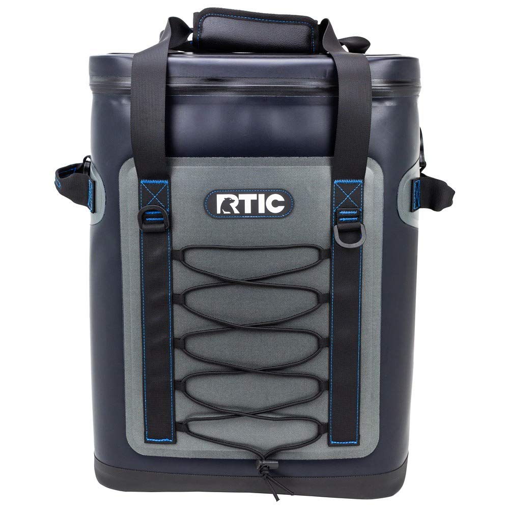 RTIC Soft Sided Cooler Backpack - Insulated Lunch Bag for Work, Picnics & Outdoor Adventures (Blue) - Perfect for Camping, Hiking, Beach Trips & Tailgating
