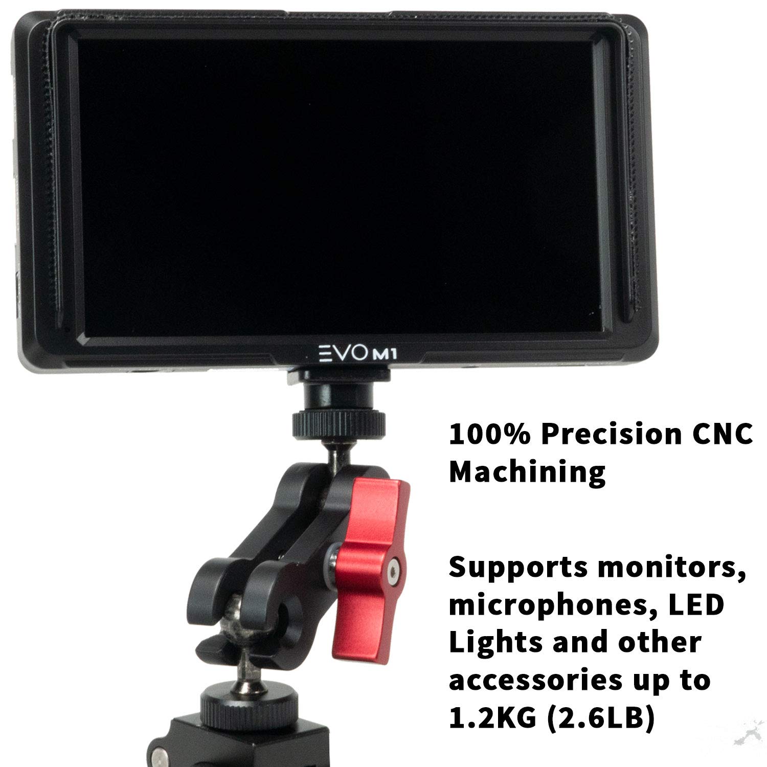 Mini Pro-Mount Swivel Magic Arm - 1/4-20 UNC Camera Mounting Bracket with 360° Rotation for DSLR Cameras, LED Lights, Microphones - Perfect for Vlogging, Photography & Studio Accessories