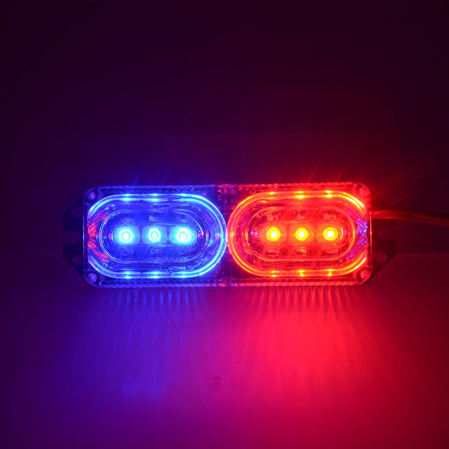 6 LED Motorcycle Flash Tail Light & Turn Signal - 9V-80V Waterproof Brake Light with Red & Blue Emergency Lights - 2 Modes for E-Bike, Scooter, ATV - Perfect for Night Riding & Safety Alerts