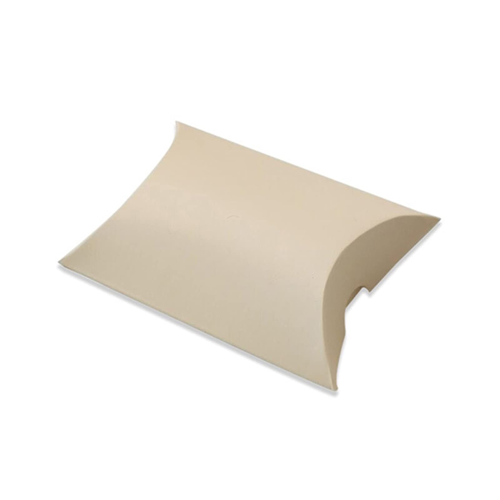 Premium DIY Wedding Favor Gift Box - Beige Pillow Shape Candy Packaging Box (10pcs) - Perfect for Bridal Showers, Baby Showers & Party Favors