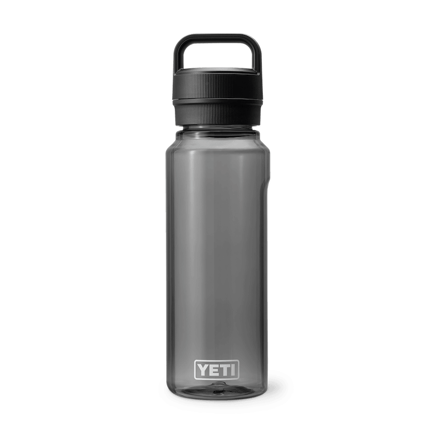 Yonder 1L / 34 oz Insulated Stainless Steel Water Bottle with Leakproof Lid - Charcoal Black | Perfect for Gym, Hiking, Travel & Everyday Hydration