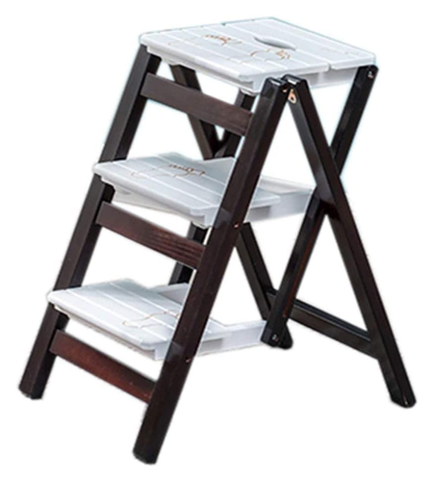 Foldable Step Stool Ladder with 3 Steps - Portable Kitchen Shelf, Flower Stand for Home, Indoor Use - Ideal for Reaching High Cabinets, Organizing Plants, and Household Tasks (Color: D)