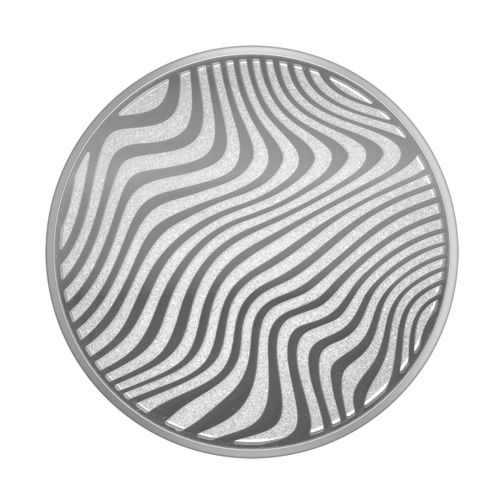 PopSockets 手机支架 - 可扩展支架与可更换激光切割金属地形波顶盖，适用于办公、旅行和日常使用