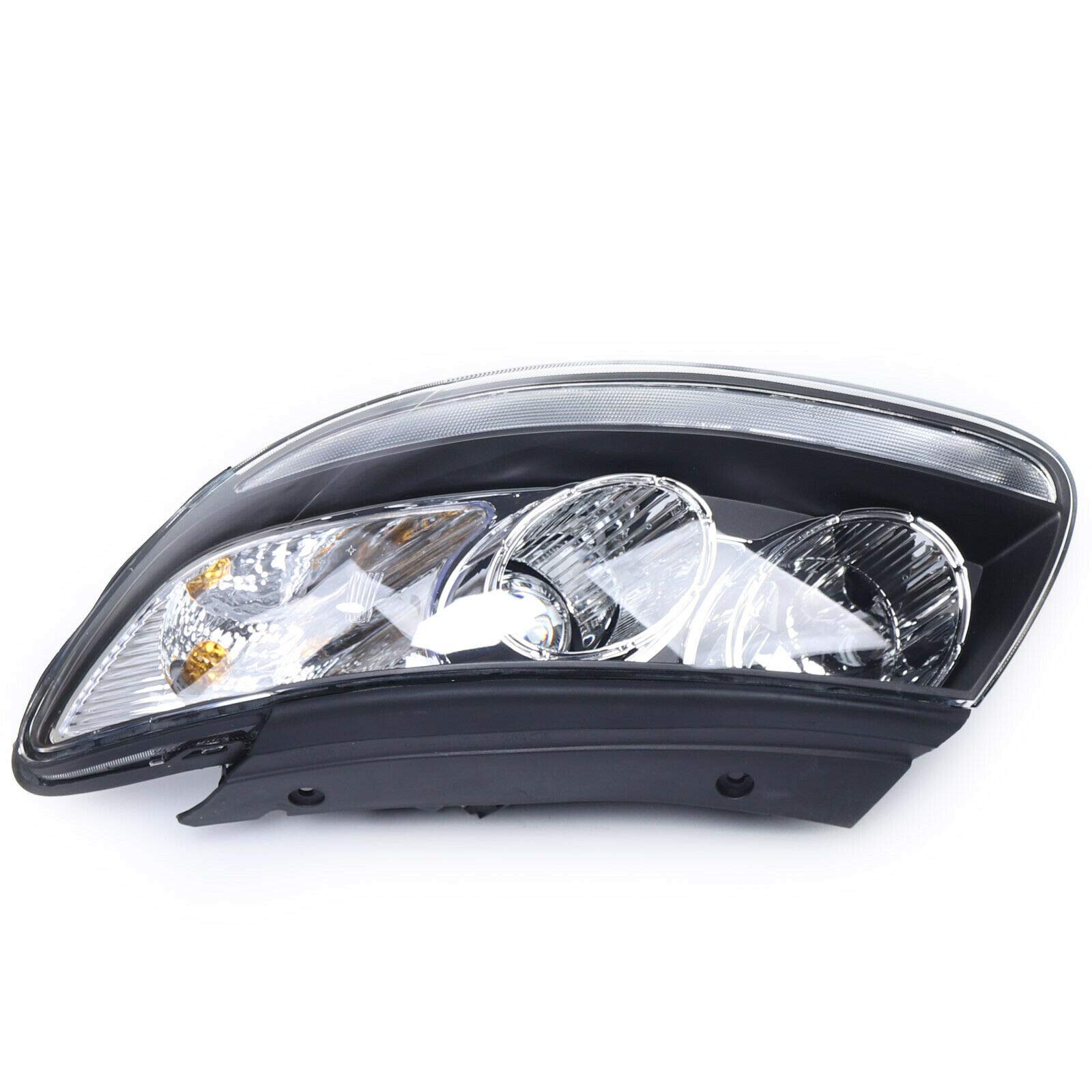 TBVECHI Headlight Assembly for 2007-2012 Hyundai Santa Fe - Halogen Clear Lens Headlight with Factory Black Housing (Driver Side) - Perfect for Night Driving and Replacement Parts