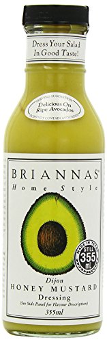 Brianna's Honey Mustard Dijon Salad Dressing - 12 Oz Bottles (6 Pack) | Premium Gourmet Condiment for Salads, Sandwiches & Dipping | Perfect for BBQs, Parties & Healthy Meals