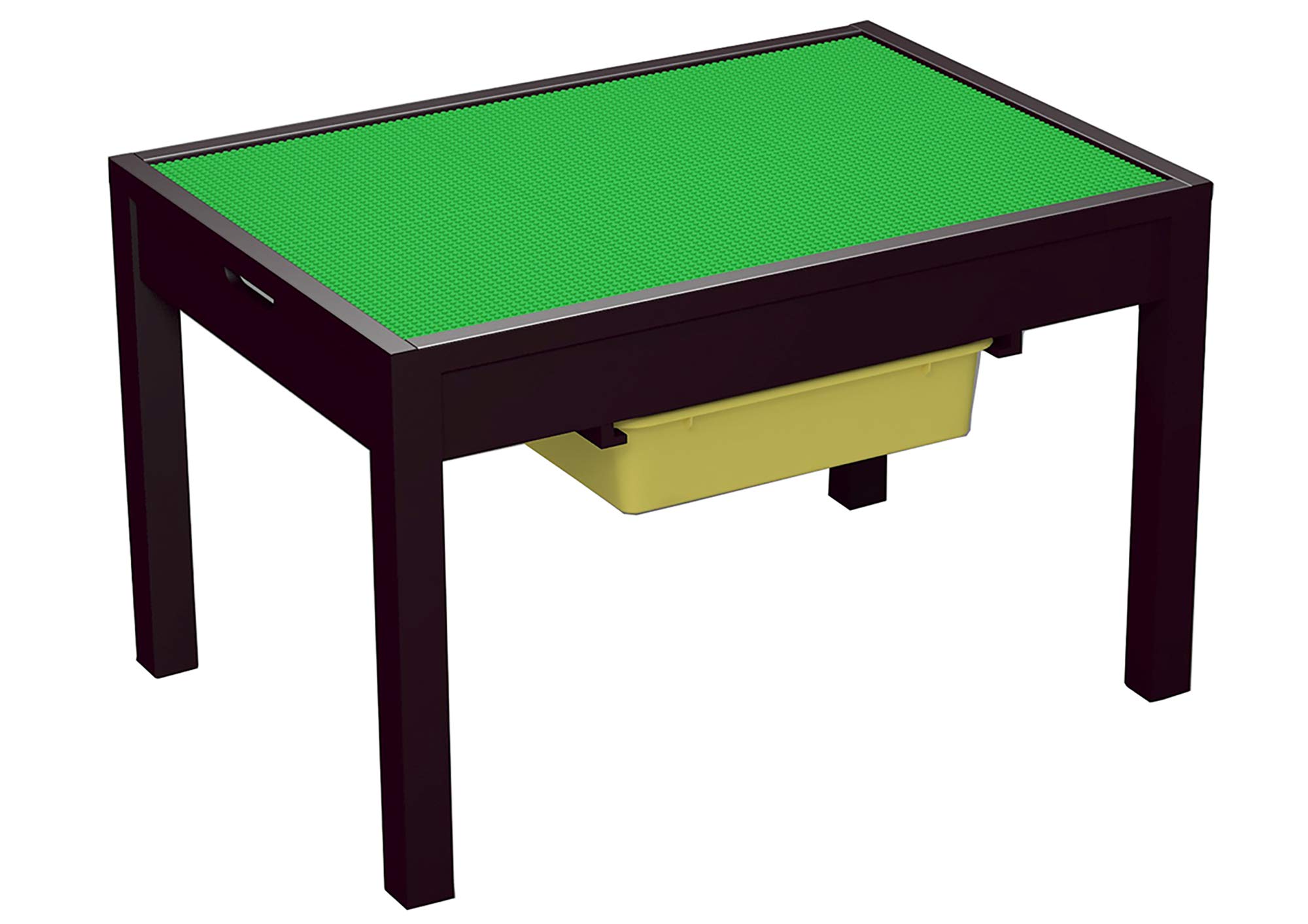 UTEX Large 2-in-1 Kids Activity Table with Storage | Play Table for Boys & Girls Ages 5-12 | Espresso Wooden Toy Organizer | Perfect for Playroom, Classroom & Homeschool Activities