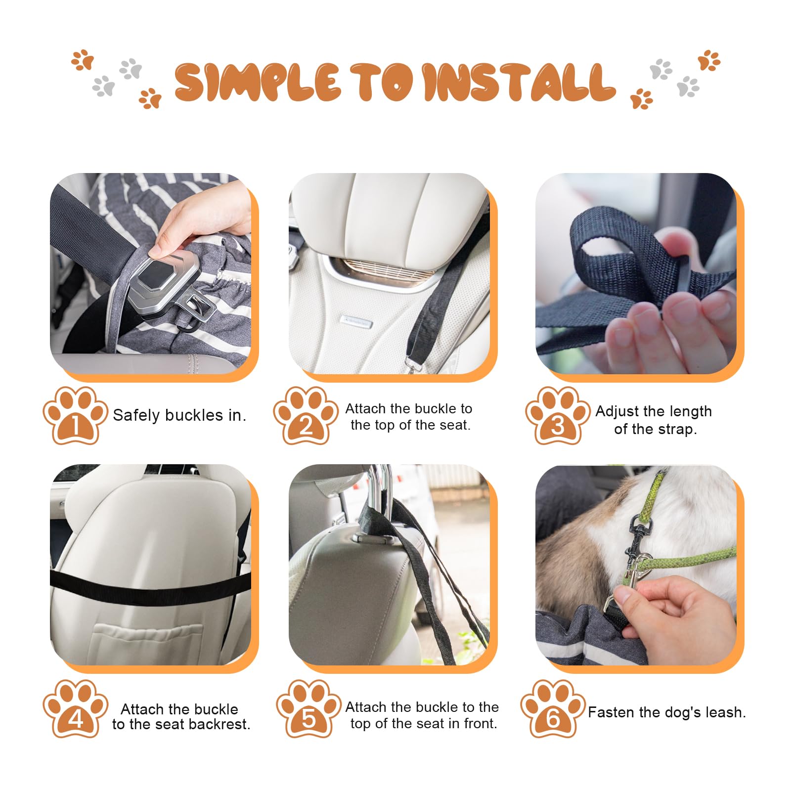 Washable Small Dog Car Seat Booster with Clip-On Leash, Cushion & Storage Pockets - Portable Travel Pet Carrier for Dogs Under 25lbs (Black with Handle) - Perfect for Road Trips, Daily Commutes & Vet Visits