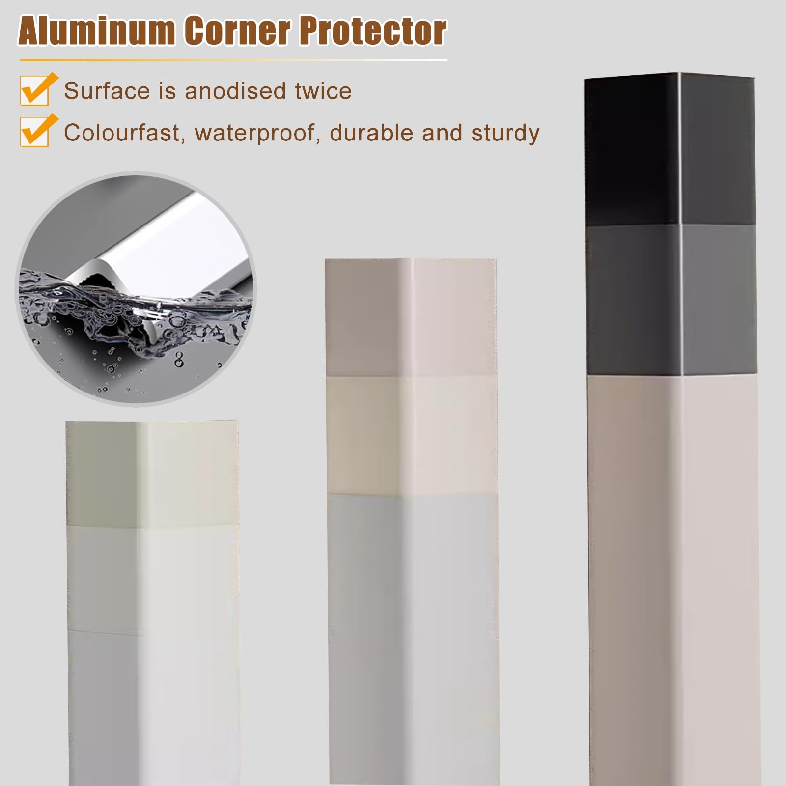 Heavy Duty Drywall Corner Guards - 74.8 Inch Rubber Wall Protectors for Garage & Home with Strong Double-Sided Tape (Beige) | Perfect for High-Traffic Areas, Doorways & Furniture Protection