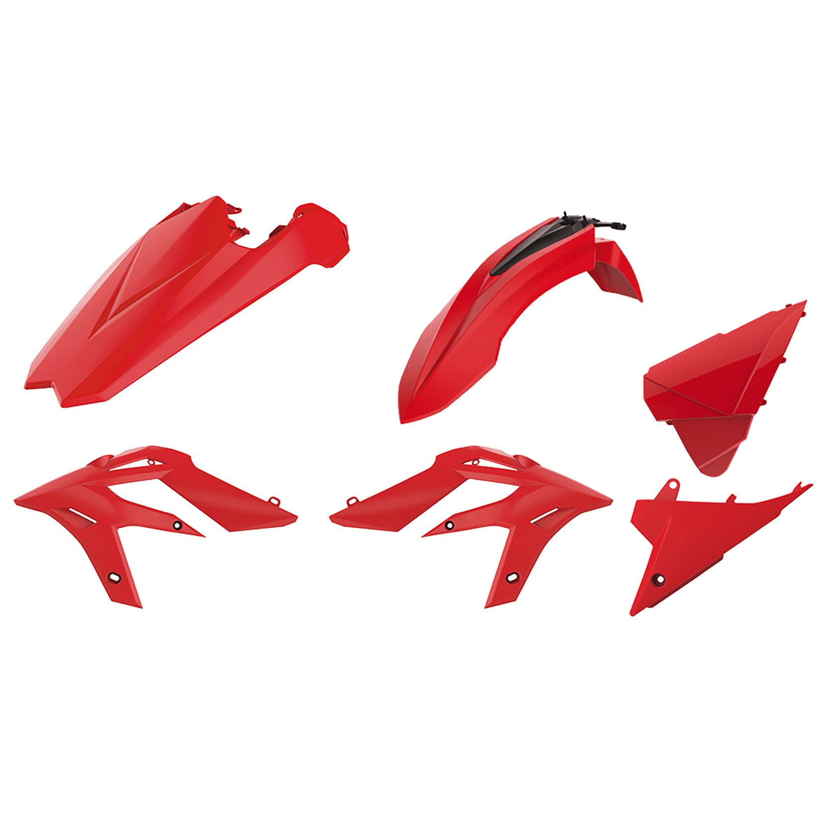 Polisport 90787 Red Plastic Body Kit for Dirt Bikes & ATVs - Durable Off-Road Motorcycle Protection for Trail Riding & Motocross