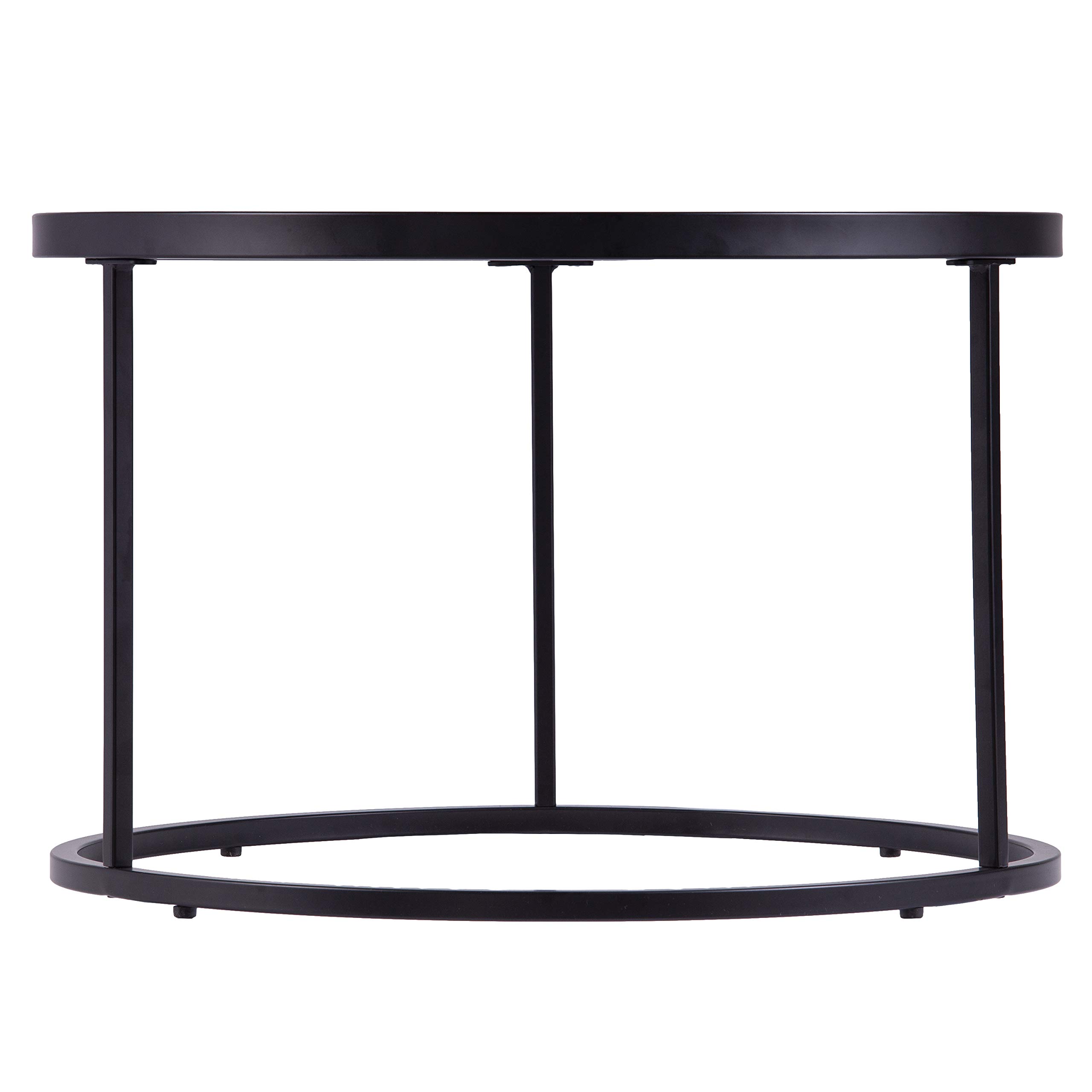 SEI Furniture Downham Coffee Table - Antique Mirror Finish, Black - Perfect for Living Room, Lounge & Home Decor