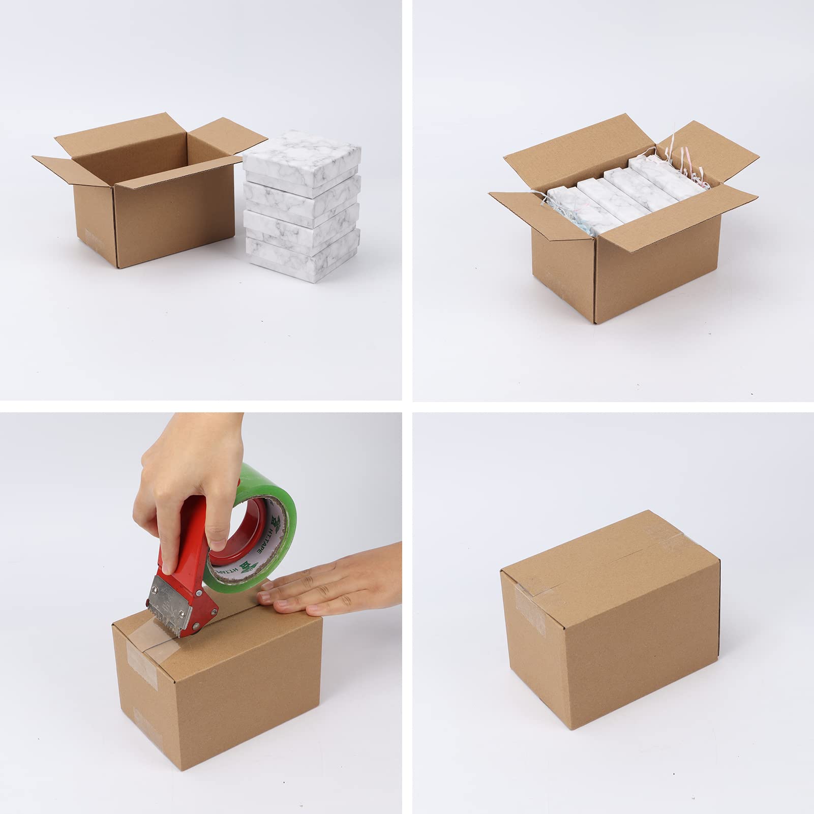 CRUGLA 6x4x4 Corrugated Cardboard Shipping Boxes - 40 Pack Small Business Mailers for Secure Packaging | Ideal for Ecommerce, Retail & Home Shipping