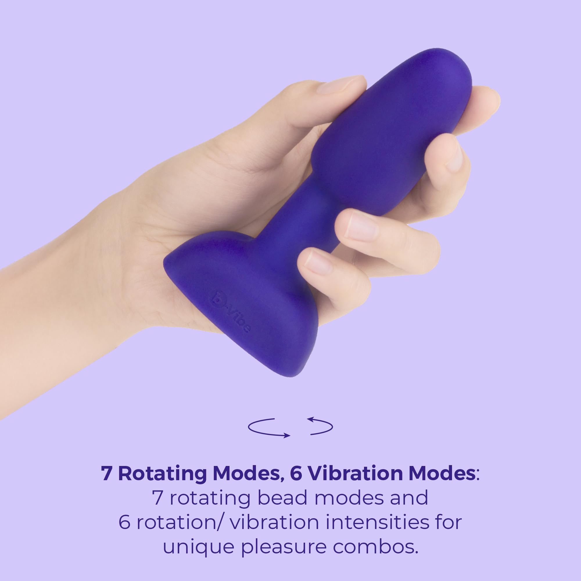 b-Vibe Petite Rimming Remote Control Anal Plug - Purple Adult Sex Toy for Couples, Anal Training & Pleasure | Perfect for Long Distance Play, BDSM & Sensual Exploration