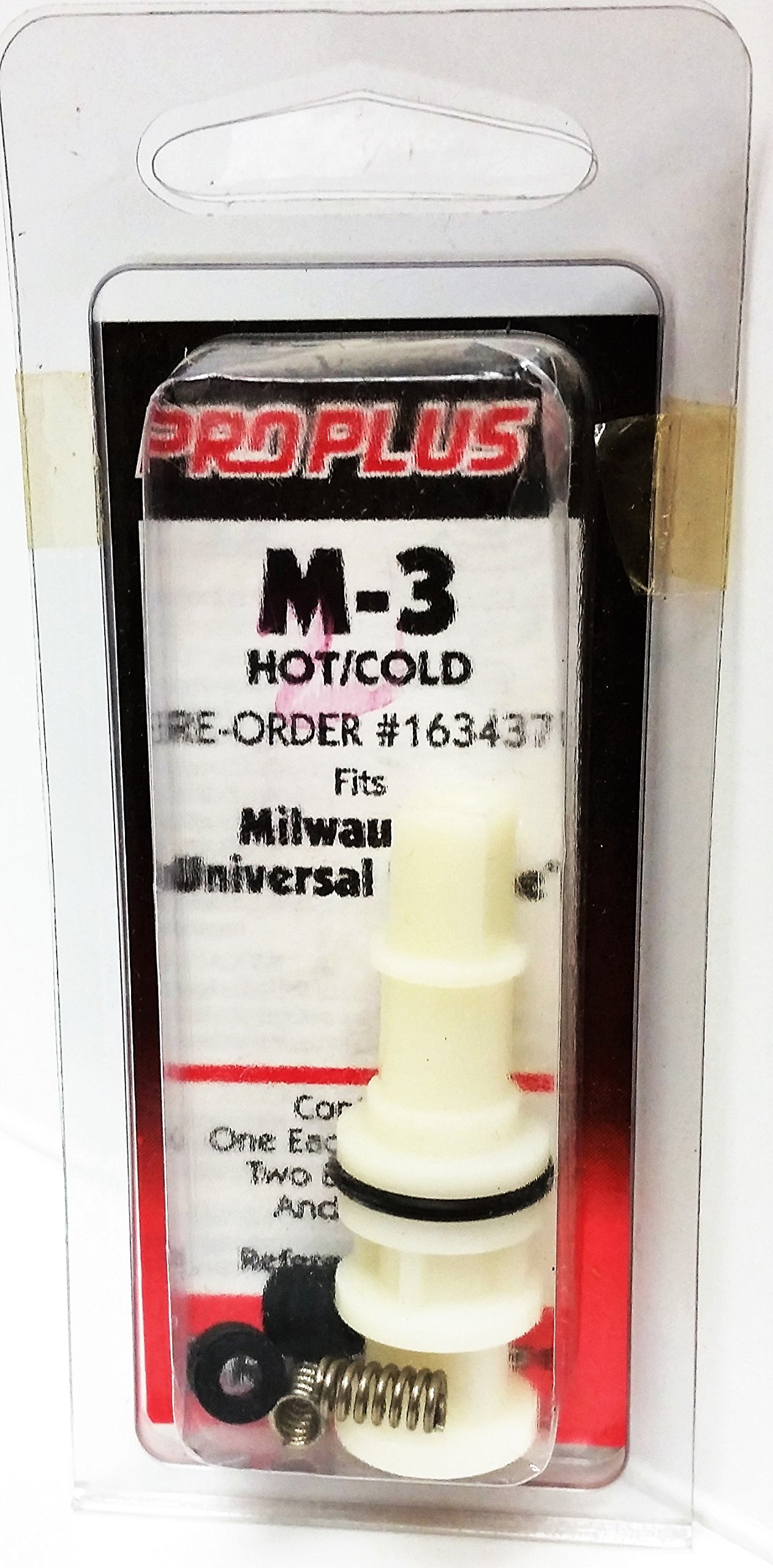 ProPlus Milwaukee Universal Rundle M-3 Hot/Cold Water Faucet Valve 163437 - Perfect for Kitchen & Bathroom Plumbing Repairs