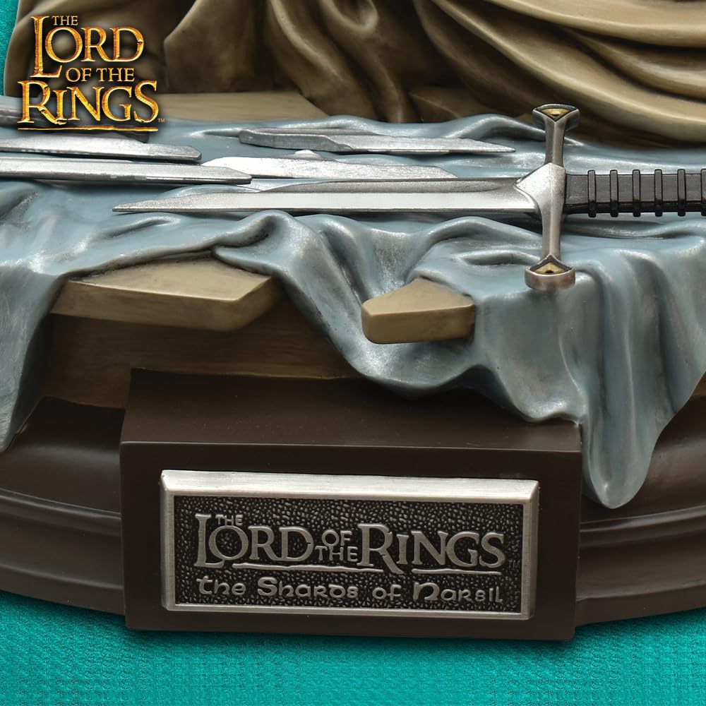 United Cutlery Shards of Narsil Statue - Official Lord of The Rings Licensed Collectible | 1/5 Scale Hand-Painted Polyresin Replica | LOTR Merchandise with Certificate of Authenticity | Perfect for Display in Home, Office, or LOTR Fan Collection
