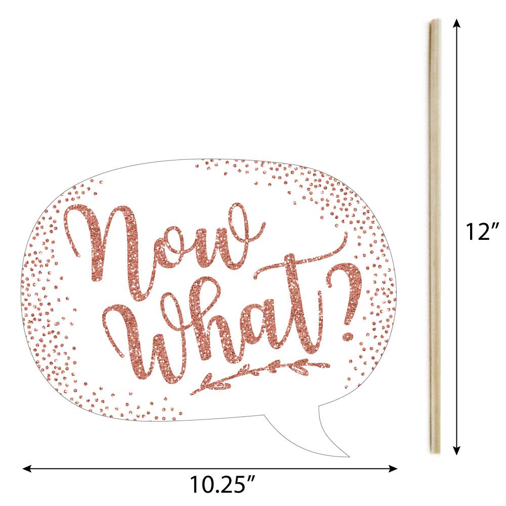 Rose Gold 2025 Graduation Photo Booth Props Kit - 20-Piece Set for Class of 2025 Party Decorations & Graduation Supplies | Perfect for Grad Parties, Photo Backdrops & Commencement Celebrations