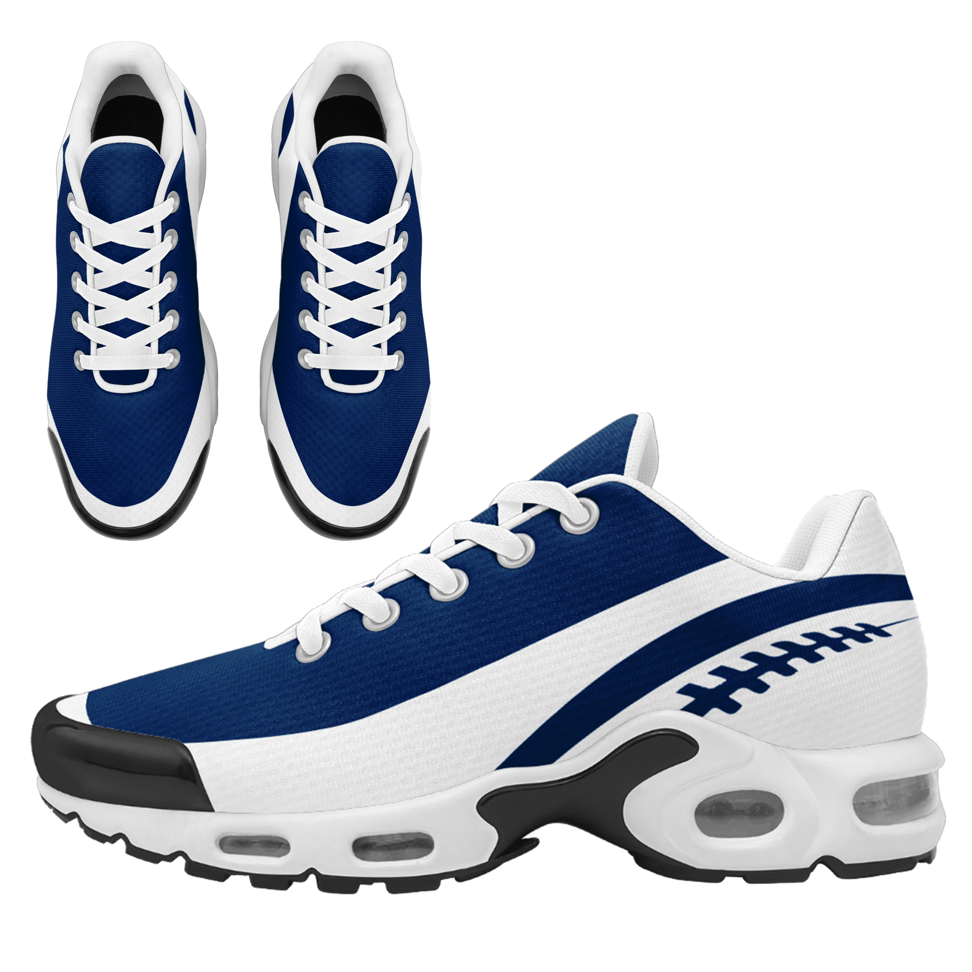 Custom Blue White TN Shoes for Men & Women - Personalized Sneakers with Comfortable Cushioning - Perfect for Running, Gym Workouts & Casual Wear - TN D020077 Size 14