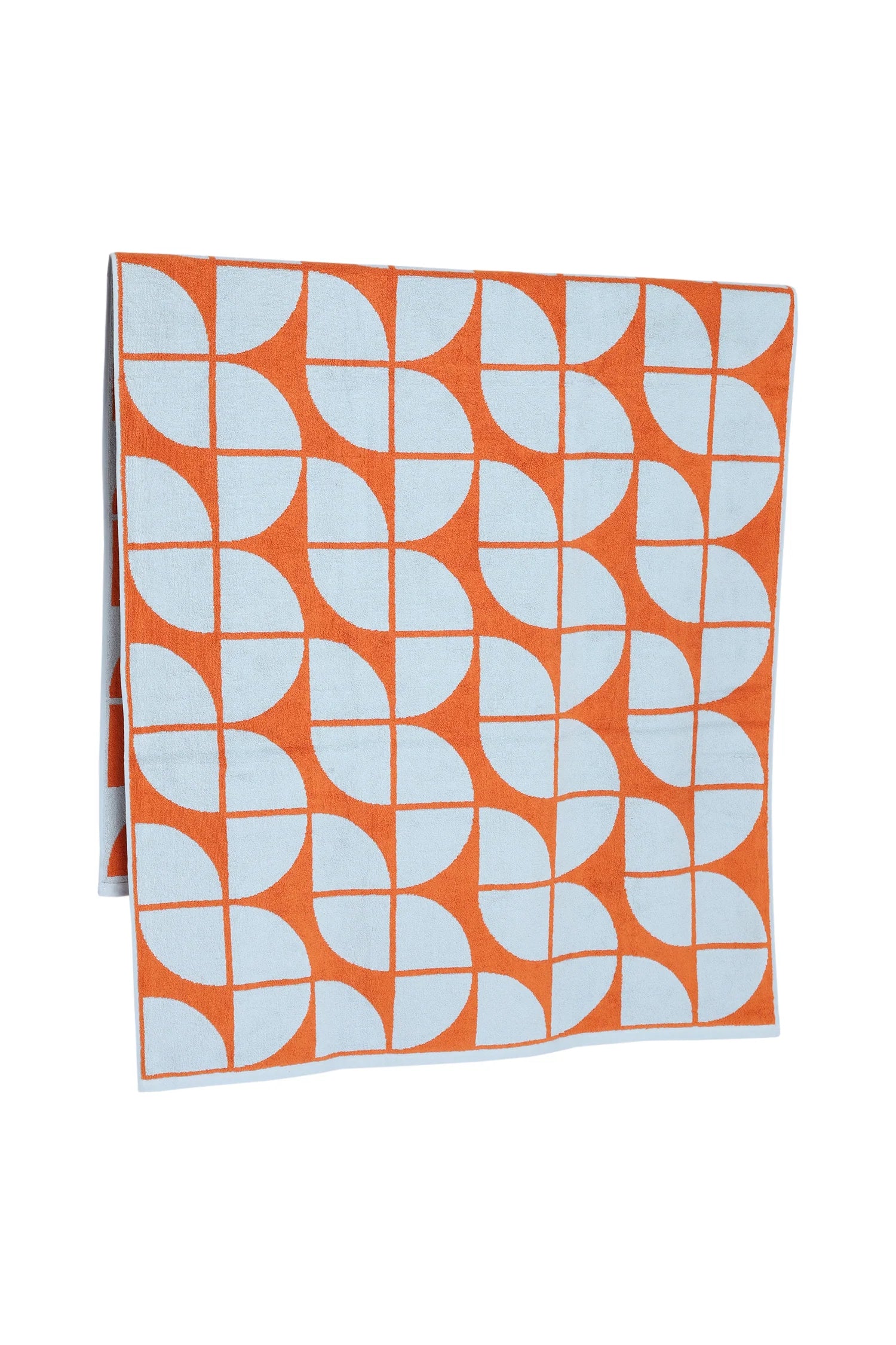 Premium Chelsea Bath Sheet - Soft & Absorbent Arctic White & Tangerine Orange Towel Set - Perfect for Spa, Beach & Luxury Bathroom Decor