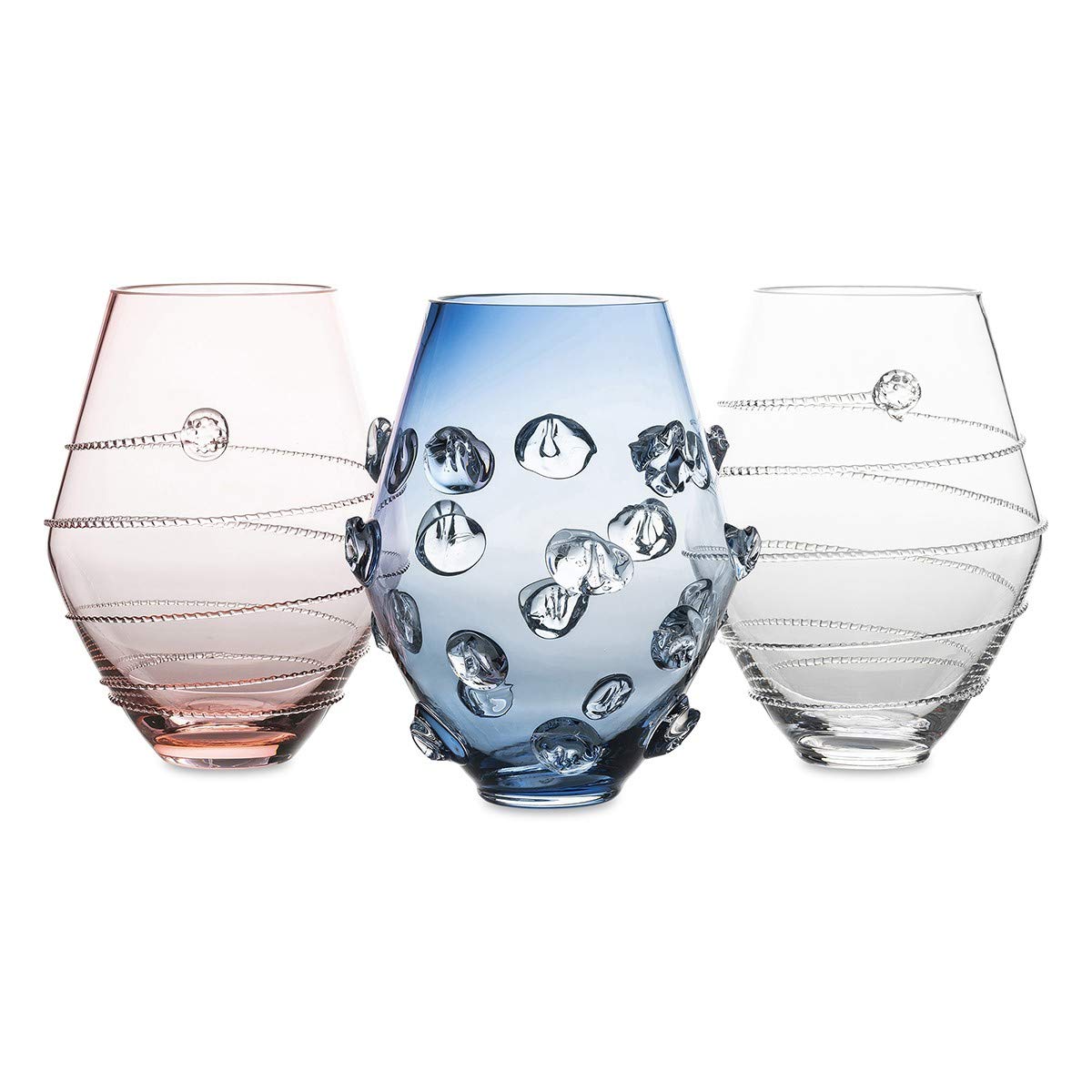 Juliska Amalia 6 Inch Clear Glass Vase - Elegant Floral Centerpiece for Home Decor, Wedding, and Dining Table Arrangements
