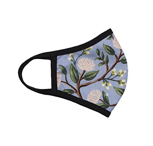 Rifle Paper Co. Reusable Face Mask for Adults - Breathable Cotton Fabric with Floral Design - Perfect for Daily Use, Travel, and Outdoor Activities