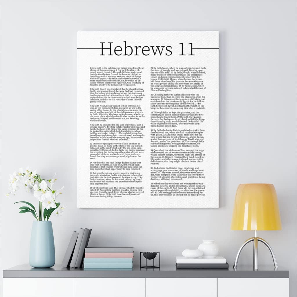 Hebrews 11 Bible Verse Canvas Wall Art - Christian Scripture Home Decor for Living Room, Bedroom & Church - Inspirational Gift for Weddings, Baptisms & Religious Occasions