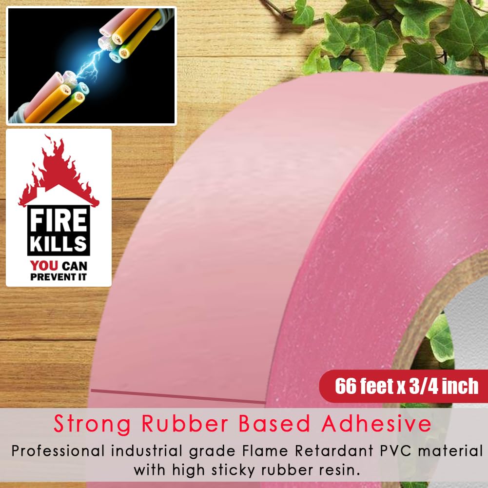 Pink Electrical Tape 66ft x 3/4