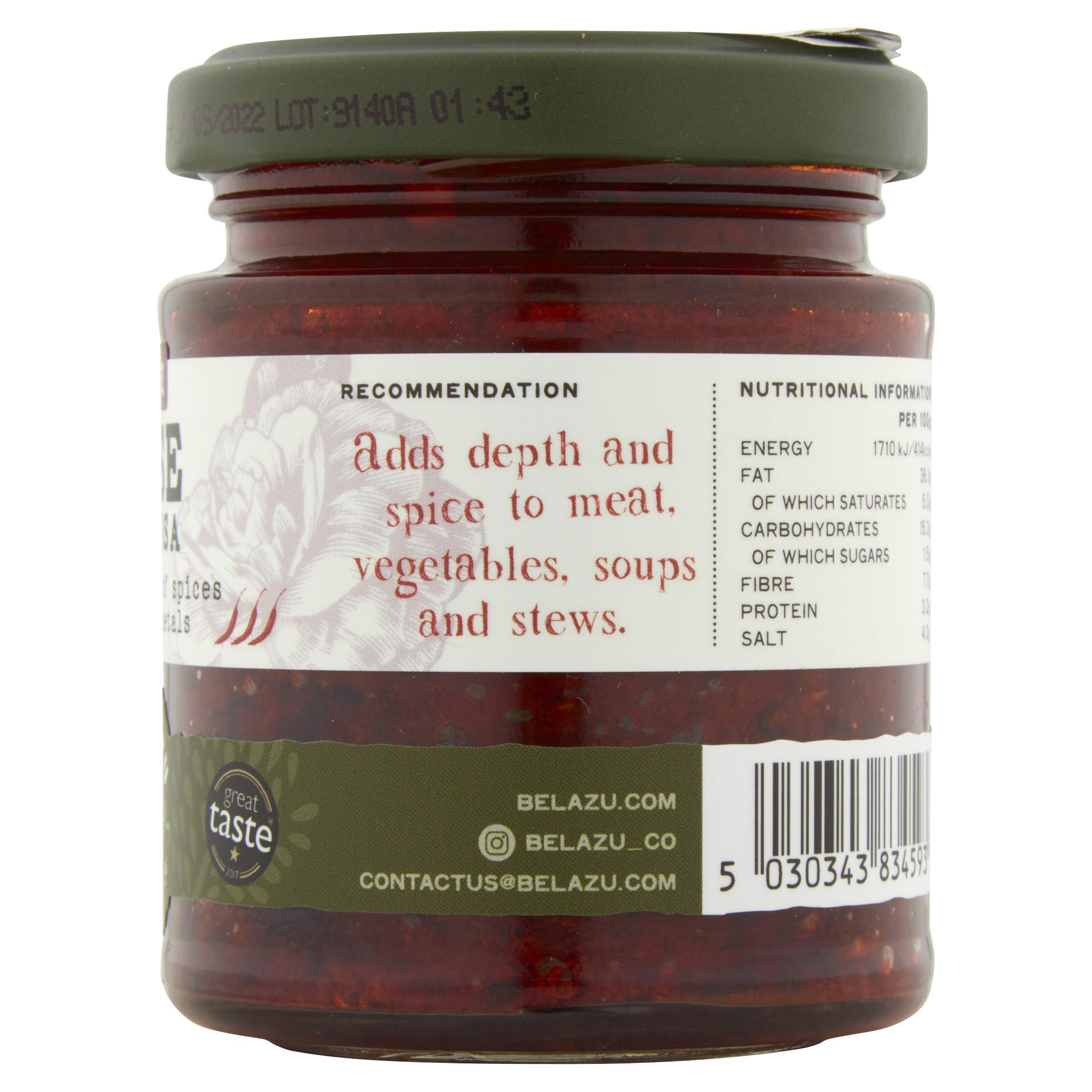 Belazu Rose Harissa 170g - Pack of 2 | Premium Spicy Moroccan Chili Paste | Perfect for Tagines, Grilling, Roasting & Middle Eastern Cuisine