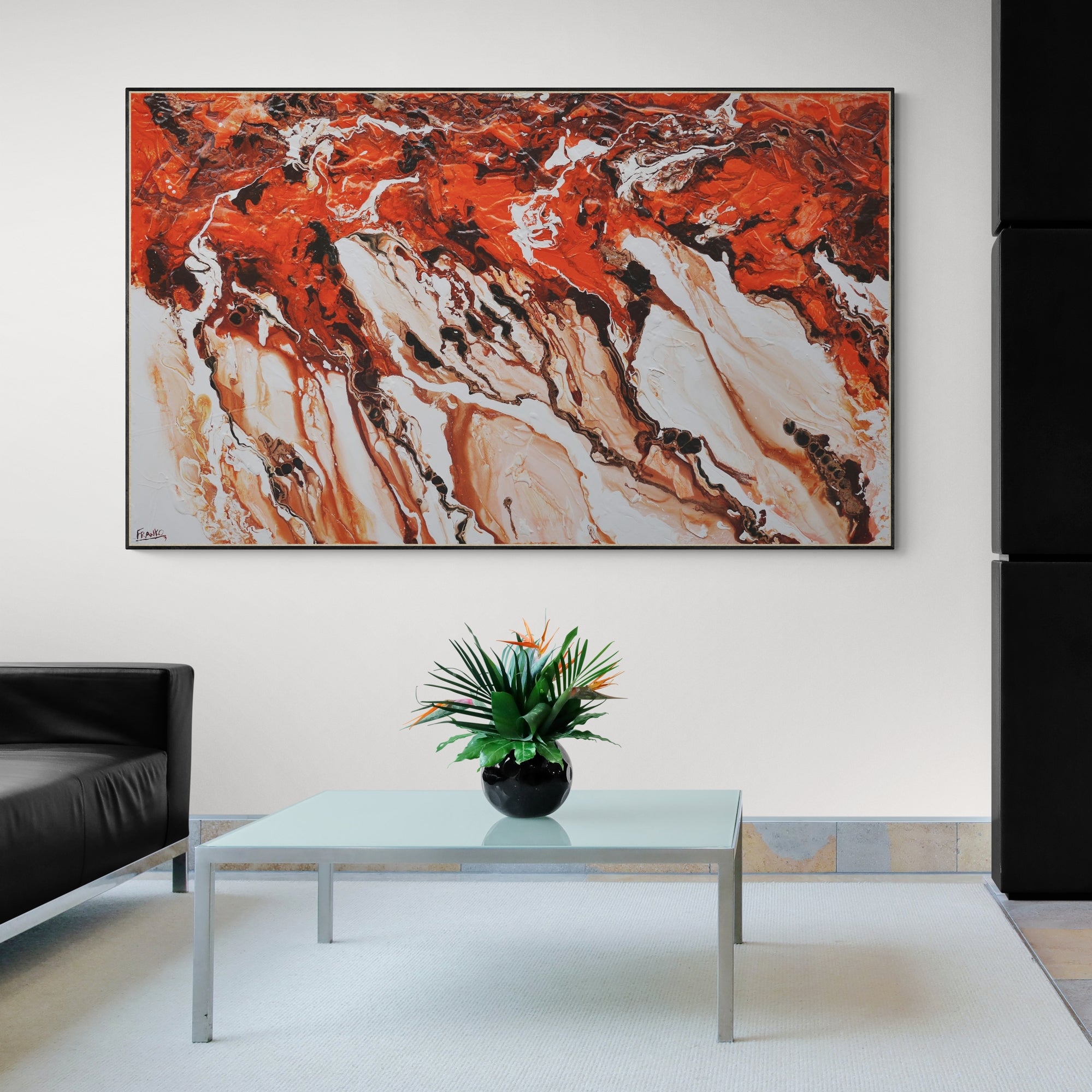 Jupiter Rising 200x120cm Textured Abstract Canvas Art Wall Decor - Modern Large Painting for Living Room, Bedroom & Office Spaces