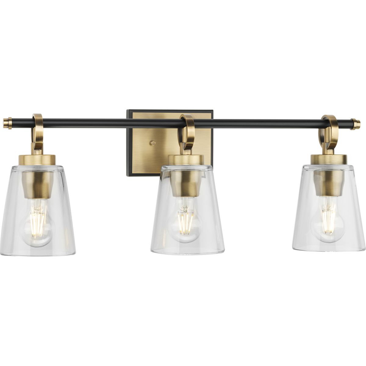 Cassell Collection 3-Light Bathroom Vanity Light Fixture - Modern Brushed Nickel Finish for Bathroom, Powder Room & Dressing Area