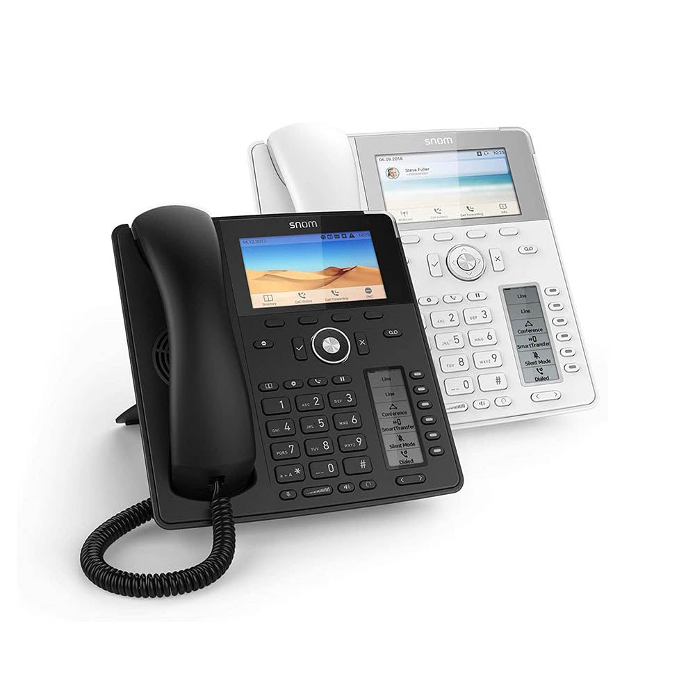 Snom D785 IP Phone - Color SIP Desk Phone with SmartScreen, 12 Hook SIP Identity Switch, Bluetooth & USB Connectivity, 48 Self-Labeling Keys (12 Physical) - Black (Model 00004349) for Office Communication & Business VoIP Solutions