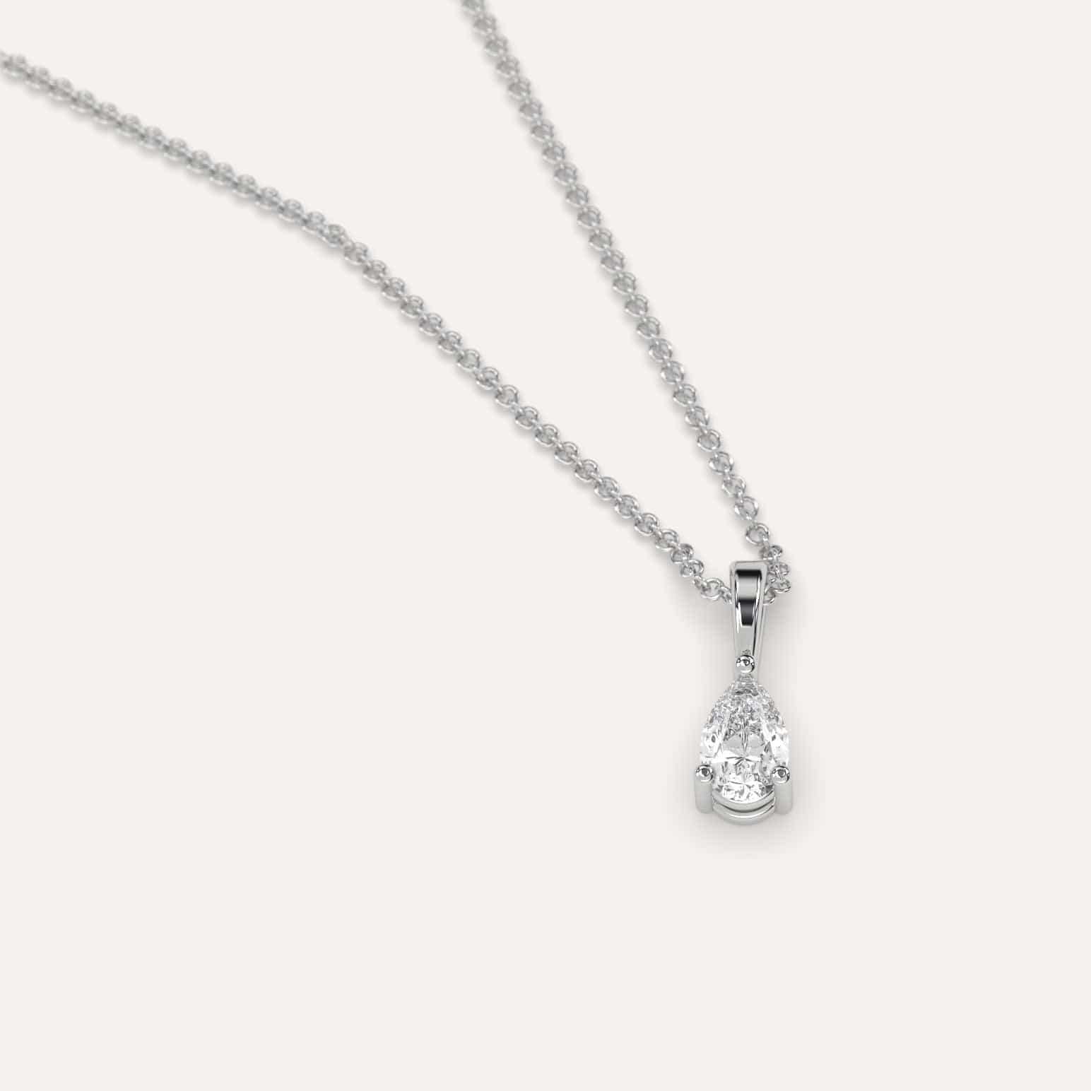 1/4 Carat Pear Diamond Pendant Necklace - Elegant 14K Gold Dangle Necklace for Women - Perfect for Anniversary, Birthday & Valentine's Day Gifts
