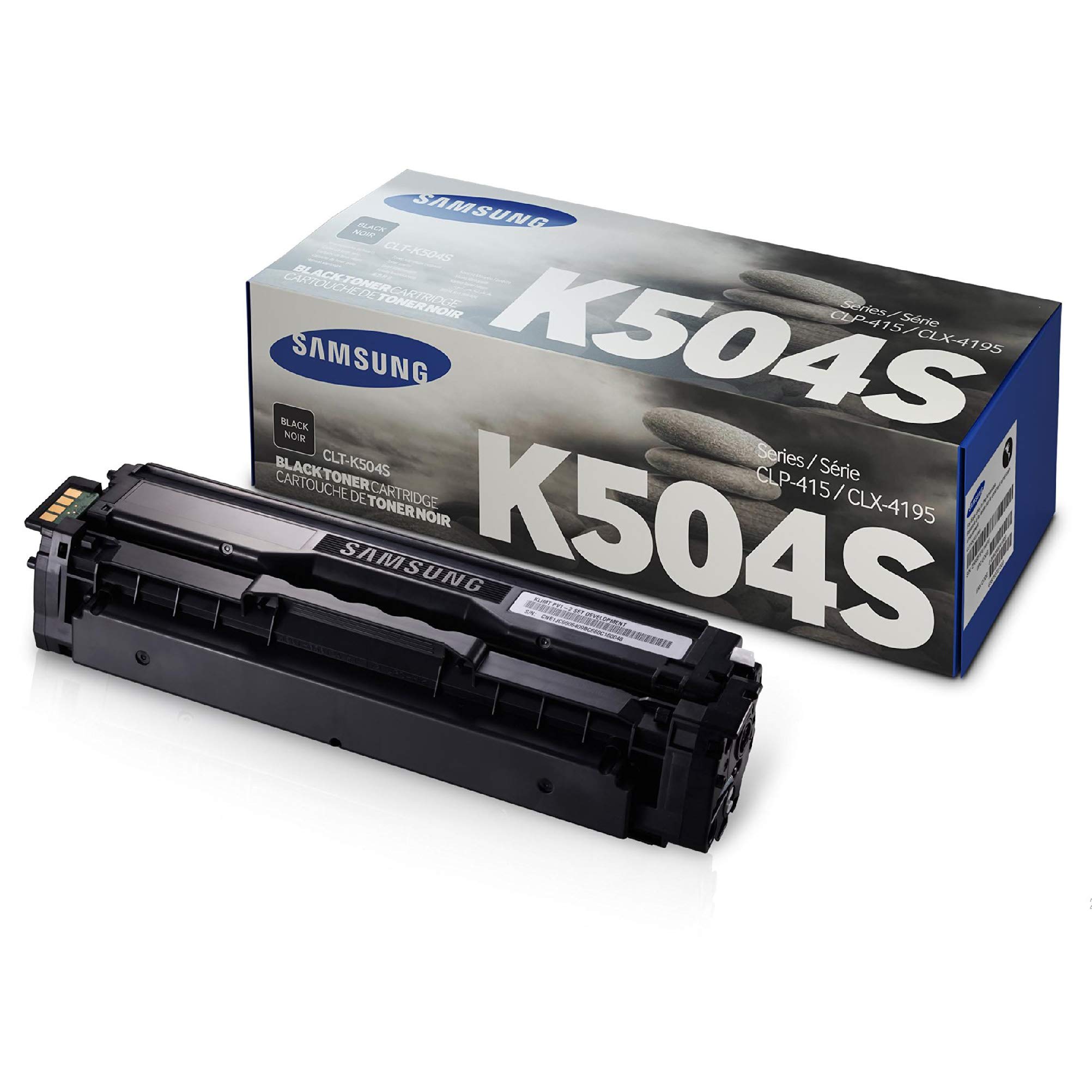 Original HP Samsung CLT-K504S Black Toner Cartridge - Compatible with CLP-415NW, CLX-4195FW, SL-C1810W, SL-C1860FW Printers (SU162A) | High-Yield Replacement for Home & Office Printing Needs